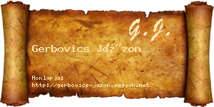 Gerbovics Jázon névjegykártya